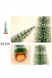 Üzeri Karlı Masa Üstü Çam Ağacı 10 Cm - 1