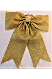 Mega Boy Dekor Evadan Simli Fiyonk Süs 35x40 Gold - 1