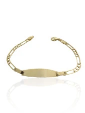 Düz Forse Zincir Taşsız İsim Yazılan Bebek Çocuk Künye Altın Bileklik thumbnail 1