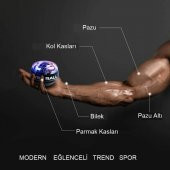 UpWay Gyro Ball El Bilek EgzersizTopu Otomatik Jiroskop Kol Kuvvet Spor Ekipmanı - 5
