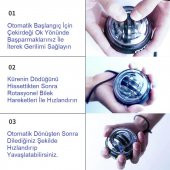 UpWay Gyro Ball El Bilek EgzersizTopu Otomatik Jiroskop Kol Kuvvet Spor Ekipmanı - 6