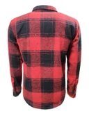 Ronex R00710 Erkek Oduncu Cepsiz Düğmeli Kareli Gömlek thumbnail 6