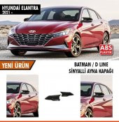 Hyundai Elantra Sinyalli Batman Yarasa Ayna Kapağı Piano Black 2021 Sonrası - 7