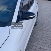 Hyundai Elantra Sinyalli 2016-2018 Uyumlu Batman Yarasa Ayna Kapağı Piano Black Abs Plastik thumbnail 3