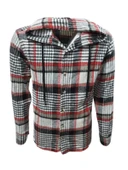 Ronex R01726 Erkek Oduncu Kapüşonlu Düğmeli Ekose Çizgili Kareli Gömlek - 3