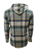 Ronex R01726 Erkek Oduncu Kapüşonlu Düğmeli Ekose Çizgili Kareli Gömlek - 2