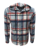 Ronex R01726 Erkek Oduncu Kapüşonlu Düğmeli Ekose Çizgili Kareli Gömlek - 5
