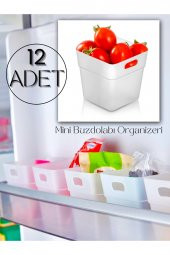 12li Set Buzdolabı & Kapak Içi Düzenleyici, Organizer Kutu - 1