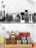 3 Katlı Bambu Stand Organizer, Baharatlık Düzenleyici thumbnail 3