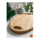 Bambu Oval Sunum Tepsisi, Kahvaltı Tabağı, Kahvaltı Sunum, Kahve Sunum , Çay Tepsisi - 2