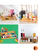 3 Katlı Bambu Stand Organizer, Baharatlık Düzenleyici thumbnail 5