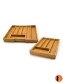 Bambu Ayarlanabilir Çekmece İçi Ölçü Ayarlı Kaşıklık 5-7 Bölmeli, Organizer - 4