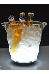Led Işıklı Buz Kovası 4.5 Litre Parti Kovası Eğlence Buz Kovası Bataryalı - 3