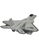 Ctoy Sürtmeli Çek Bırak F22 Savaş Uçağı Gri - 3