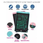 Zhltoys 8.5inç Grafik Dijital Çocuk Yazı Çizim Tableti ve Kalemi - 8