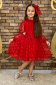 İri Puanlı Dantel Kız Çocuk Elbise - 13