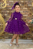 İri Puanlı Dantel Kız Çocuk Elbise - 10