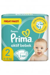 Prima Bb Aktif Bebek 2 Beden 144 Adet Aylık Fırsat Paketi 31750 - 1