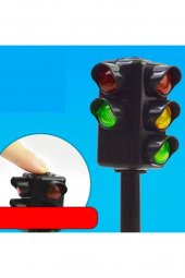 Birlik Oyuncak Sesli Işıklı Trafik Lambası 5588-21, Çocuklar İçin Oyuncak Trafik İşaret Aksesuarı(12 cm) - 3