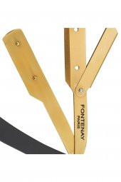 Fontenay Erkek Mat Sarı Siyah Kapaklı Jilet Takılabilir Paslanmaz Çelik Sakal Usturası thumbnail 4