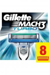 Gillette Mach3 Turbo 8li Yedek Tıraş Bıçağı - 1