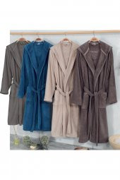 Organik Bornoz Ecosoft Erkek Bej M - 2