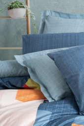 Modern Çift Kişilik Nevresim Takımı Cosy Mavi - 3