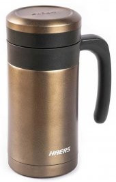 TANTITONI KAHVERENGİ PASLANMAZ ÇELİK TERMOS BARDAK 450ML - 1