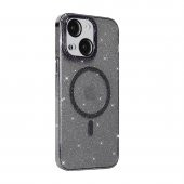 BİKAPAK MAGFIT IPHONE 15 YALDIZLI SİYAH KAPAK thumbnail 1