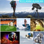 UpWay 80X100 Yüksek Çözünürlüklü Monoküler Teleskop Düşük Gece Görüşlü Monoküler Dürbün - 7