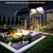 UpWay Güneş Enerjili 120 Led Şarjlı Hareket Sensörlü 500 Lümen Solar Aydınlatma Lamba - 5