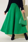 Kaşe Kloş Etek Yeşil - 1