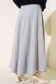 Kaşe Kloş Etek Gri thumbnail 3