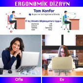 UpWay 6 Ayarlanabilir Kademeli Masaüstü Alüminyum Ergonomik Kaydırmaz Macbook Notebook Standı - 2