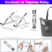 UpWay 6 Ayarlanabilir Kademeli Masaüstü Alüminyum Ergonomik Kaydırmaz Macbook Notebook Standı - 3