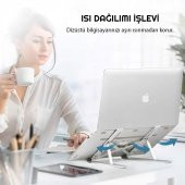 UpWay 6 Ayarlanabilir Kademeli Masaüstü Alüminyum Ergonomik Kaydırmaz Macbook Notebook Standı - 4