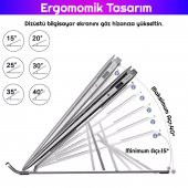 UpWay 6 Ayarlanabilir Kademeli Masaüstü Alüminyum Ergonomik Kaydırmaz Macbook Notebook Standı - 6
