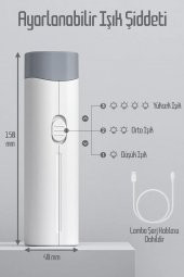4in1 Şarjlı Masa Lambası Powerbank Özellikli Telefon Standlı Kamp El Feneri Çalışma Okuma Işığı 975 - 2