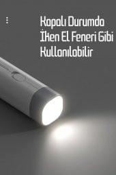 4in1 Şarjlı Masa Lambası Powerbank Özellikli Telefon Standlı Kamp El Feneri Çalışma Okuma Işığı 975 - 6