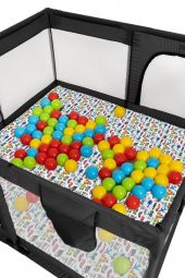 TommyBaby Güvenli Bebek Ve Çocuk Oyun Alanı Oyun Parkı 125X125 Oyun Matı Topları Yatak - 3