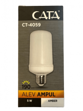 Cata CT-4059 5W (Amber Işık) E27 Duylu Led Alev Ampul - 1