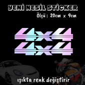 4x4 arazi aracı jeep oto sticker  2 adet Hologram model Motosiklet kask atv laptop cam uyumlu - 1