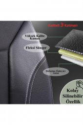 Mazda 626 Uyumlu Özel Tasarım Oto Koltuk Kılıfı Seti Classy - 5