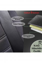 Renault Clio 3 Uyumlu Özel Tasarım Oto Koltuk Kılıfı Seti Maxy Sb - 4