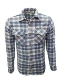 Ronex R01216 Erkek Oduncu Cepli Düğmeli Çizgili Gömlek - 3