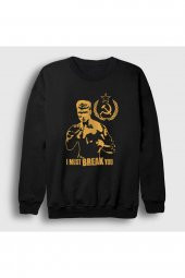 Unisex Siyah Soviet Ivan Drago Film Rocky Sweatshirt 250408tt - 1