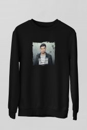 Hardwell Baskılı Unisex Siyah Sweatshirt - 1