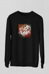 Exo Baskılı Unisex Siyah Sweatshirt - 1