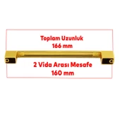 Gölcük Düz Mobilya Mutfak Dolap Çekmece Dolabı Kapak Metal Kulpu Kulbu Kulpları Gold Altın 160 Mm - 4