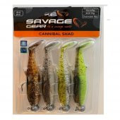 Savage Gear Cannibal Shad 10cm 19gr Clear Water 4lü Hazır Silikon Yem - 2